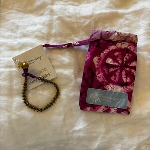 Noonday Collection Purple and Gold Beaded Bracelet